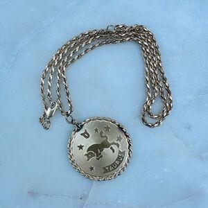 Vintage 14kt YG Taurus Rope Necklace
